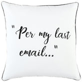 white 20" x 20" Poly Filled Pillow
